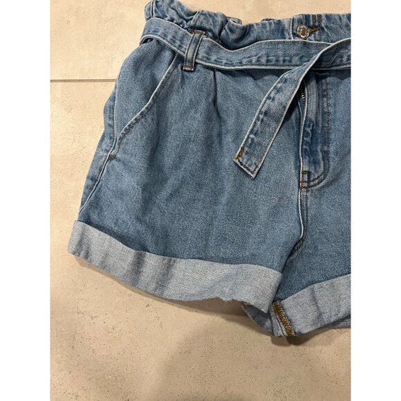 Forever 21 Paper Bag Stretch high-waisted denim shorts size 28 - Picture 3 of 7